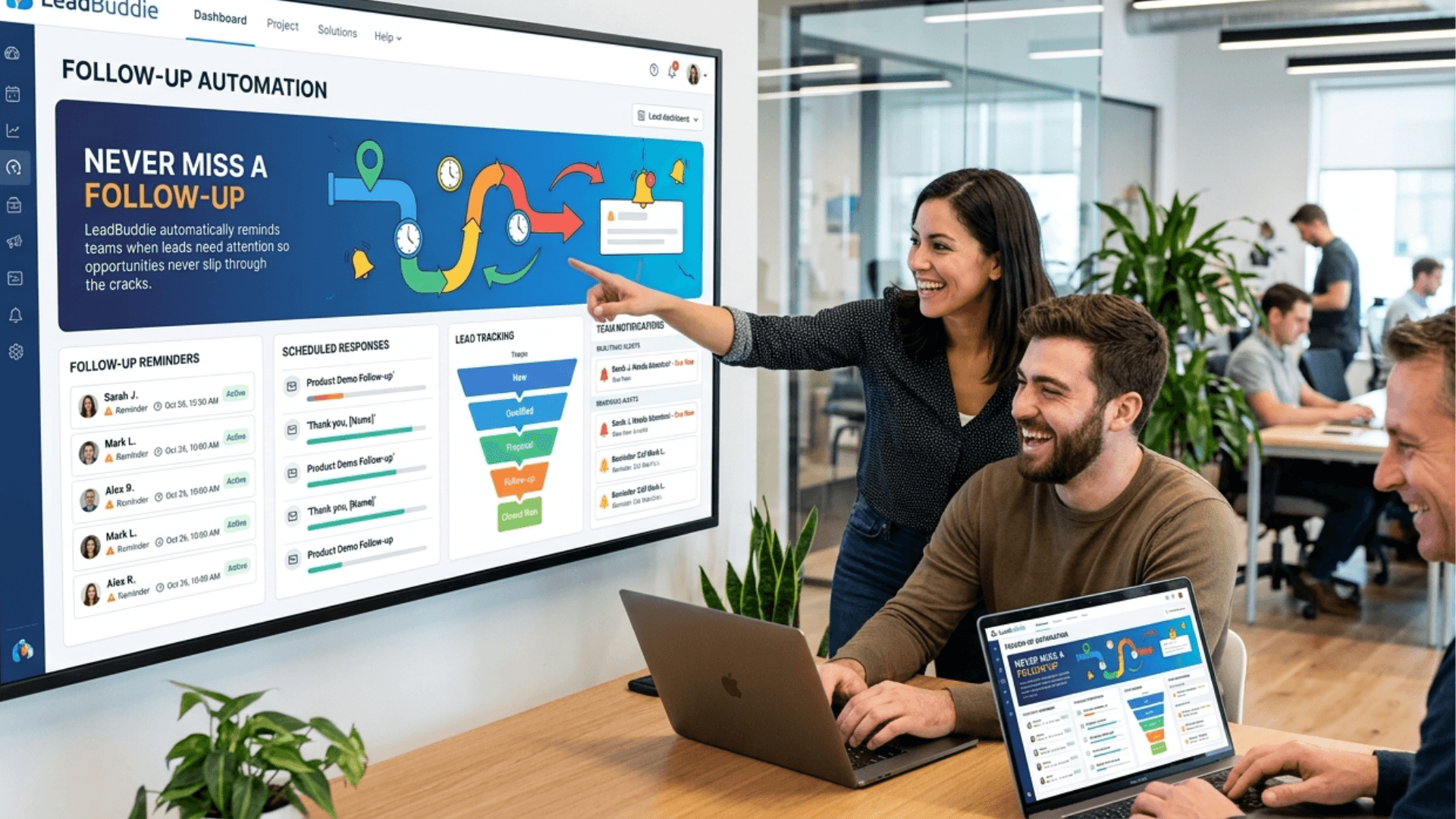 Follow-up automation dashboard