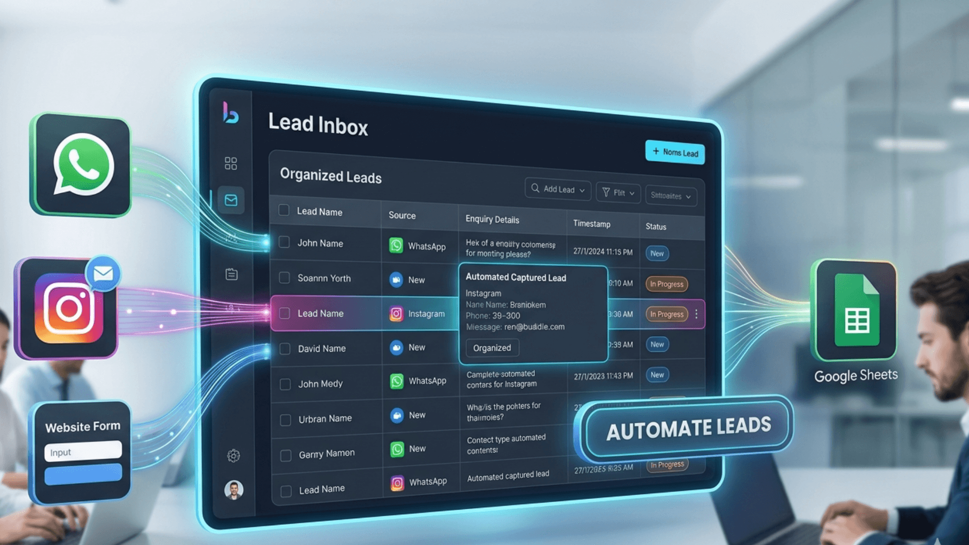 LeadBuddie CRM dashboard preview
