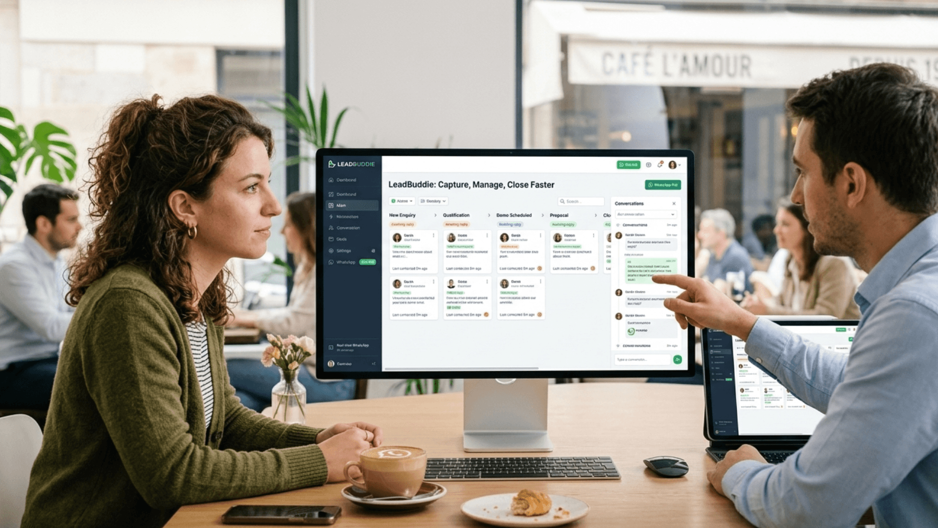 LeadBuddie CRM pipeline dashboard